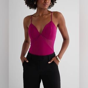 Express Body Contour Compression V-Neck Mesh
Cutout Bodysuit Small